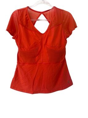 Titika Active Couture Coral Red Athletic Top Size 8